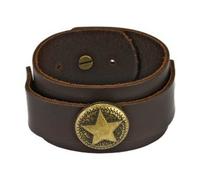 Bracciale Uomo pelle Marrone Medaglione