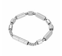 Bracciale da uomo Police in argento 20 cm bracciali in acciaio inossidabile catena da uomo bracciale da uomo catena in argento gioielli da uomo