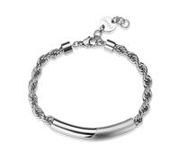 Bracciale Uomo S'AGAPO Bound SBD11 catena torchon in acciaio 316L con centrale