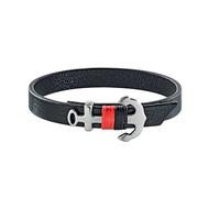 Bracciale Uomo Sector Bandy SZV29 Acciaio Cuoio Nero