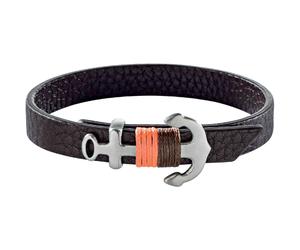 Bracciale Uomo SECTOR BANDY SZV30 Pelle Marrone Ancora Vintage No Limits