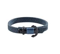 Bracciale Uomo Sector Bandy SZV31 Acciaio Cuoio Blu
