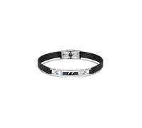 Bracciale Uomo SS LAZIO B-LB019ULN Pelle Nero Aquila OFFICIAL