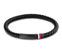 Tommy Hilfiger Jewelry Bracciale in Pelle Intrecciata da Uomo Colore Nero - 2790403
