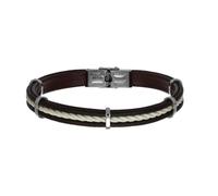 BRACCIALE URBAN MAN IN CUOIO E ACCIAIO