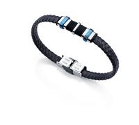 Bracciale Viceroy Fashion Ip Nero Pelle Blu 6337P09013