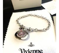 Bracciale Vivienne Westwood Tiny Orb 17 cm argento rosa con custodia NO SCATOLA