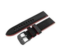 Bracciale Vostok Europe Almaz Cinturino IN Pelle 22 MM Rosso Chiusura Nero