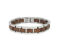 Bracciale Zeeme Stainless Steel acciaio inox rosso bicolore lucido opaco unisex