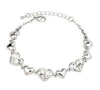 Braccialetti a catena da tennis con zirconi Gioielli per compleanno San Valentino per le donne che corrono orologi con velocità e distanza, Misura unica, Alluminio, Nessuna pietra preziosa