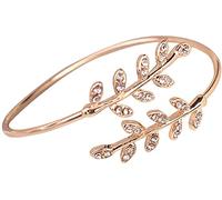 Braccialetti a forma di foglia per donne e ragazze, braccialetti semplici per sorella o damigella d'onore, gioielli da sposa, processo professionale dorato