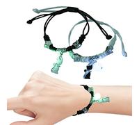 Braccialetti a forma di luna con stelle | 2 Fashion Luminous Luna Star - Glow in The Dark Charms gioielli, coppie o migliori amici, per uomini e donne, 1