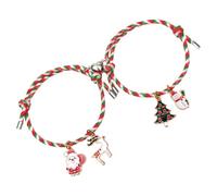Braccialetti Abbinati per Coppie, Stile Classico Regolabile e Nylon | Polsi e Outfit Quotidiani, Spirito Natalizio, Simbolico Coordinato, Adatto a Coppie Lontane