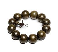 Braccialetti, braccialetti con perline, Braccialetto Phoebe dorato in legno tenebroso del Sichuan Wenwan for uomo e donna in con perline di ebano