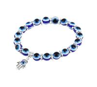 Braccialetti, braccialetto di perle,Bracciale gioielli fortunato | Braccialetti con ciondoli di benedizione di protezione, gioielli con perle di occhio blu per donne e uomini, Se