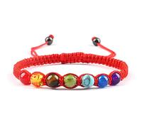 Braccialetti/Braccialetto for donne 6MM 7 Chakra Bracciale intrecciato in pietra naturale Braccialetti Engry Coppia Gioielli Yoga Catena Regalo for amico Bracciale Gioielli(D)