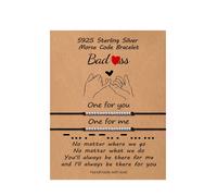 Braccialetti con codice Morse Bad *ss, regali, promessa di coppia con mignolo, distanza, messaggio segreto, braccialetto dell'amicizia regolabile