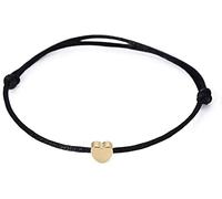 Braccialetti con cordino a forma di cuore Braccialetti con ciondoli a corda sottile Bracciale regolabile Bracciale con cavigliera Catena per piedi per ragazze Donne,Nero Bel processo