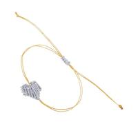 Braccialetti con cordoncino spago romantico Modello a cuore intrecciato bohémien Gettoni d ' amore unisex Accessorio per gioielli per coppia realizzato a mano Bracciale in spago facile da usare