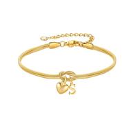 Braccialetti con iniziali in oro TINGN per donne e ragazze - Braccialetti con nodo in oro 18K placcato per donne, braccialetti alla moda con lettere A-Z, ciondolo d'amore, gioielli delicati, regali di