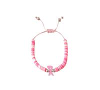 Braccialetti con nastro rosa argilla morbida regali per donna fede coraggio forza SPERANZA braccialetti dichiarazione gioielli supporto gioielli, 0.1, Acrilico, Nessuna pietra preziosa
