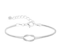 Braccialetti con nodo infinito delicato catena a serpente braccialetto regolabile Love Heart braccialetti per donne compleanno festa della mamma, Misura unica, Acciaio inossidabile, Senza pietre
