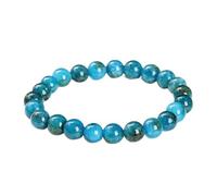 Braccialetti con perline di apatite blu in pietra naturale for donne e uomini, for yoga meditazione, fatti a mano, un solo cerchio, gioielli regalo(Beads approx 10mm)