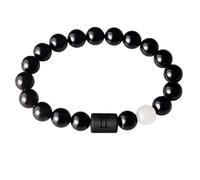 Braccialetti con Segni Zodiacali Bracciale Elastico Da Uomo con Perline Ossidiana Da 10Mm Bracciale Da Donna con 12 Costellazioni Pietra Naturale Regalo Di Gioielli Astrologici E Oroscopo Gemelli