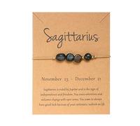 Braccialetti con Segni Zodiacali Braccialetti con Perline Intrecciati Mano Da Uomo Bracciale con 12 Costellazioni Pietra Naturale Da Donna Regalo Di Gioielli Portafortuna per L'Astrologia Sagittario