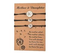 Braccialetti coordinati madre-figlia, braccialetto per il ritorno a scuola, mamma e io | Set di 3 braccialetti floreali per il ritorno a scuola,Bracciale regolabile per il primo giorno di scuola, brac