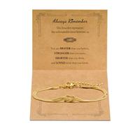 Braccialetti coordinati per coppie, braccialetto con nodo d'amore, promessa, anima gemella, relazione, amicizia, eternità, gioielli regalo per donne, adolescenti, lei, lui, Small, Acciaio inossidabile