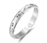 Braccialetti da braccialetto alla moda, braccialet Bracciale Feng Shui vintage in argento puro 999, Sutra del Cuore con Mantra a sei caratteri, Amuleto buddista tibetano for la ricchezza e la fortuna,
