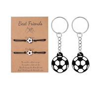 Braccialetti Da Calcio 2 Pezzi, Ciondoli Da Calcio 2 Pezzi, Regalo Di Amicizia, Bracciale Da Calcio, Bracciale Da Calcio Per Bambini, Bracciale Con Ciondolo Da Calcio, Corda Intrecciata