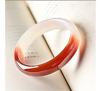 Braccialetti da Donna, Bracciale Rigido Cinese in Giada con Agata Rossa e Bianca per Donna Bracciale Rigido con Ciondolo Rotondo Stile Cinese per la Famiglia o Gli Amici (54)