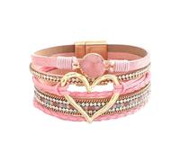 Braccialetti da donna I Will Always Be With You Cuore Bracciale Forever Linked Together Regolabile Link Keepsake Teacher Regali, Misura unica, Poliuretano
