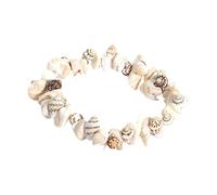 Braccialetti da spiaggia da donna, braccialetto elasticizzato con conchiglie, gioielli elastici bohémien, accessorio alla moda per abito estivo stile spiaggia, Refer to description, Guscio + corda