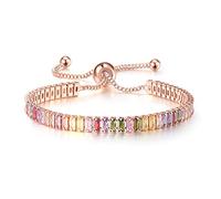 Braccialetti da Tennis Boho Rainbow per Donna Bracciale da Donna Regolabile Zircon Jewellry Friend Gift Jewery DZH043 Practical Treatment