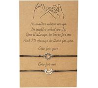 Braccialetti dell'amicizia da 2 Pezzi, Braccialetti dell'amicizia delle Migliori Coppie di Amici, Braccialetti di relazione Fatti a Mano Regolabili Fashion Book