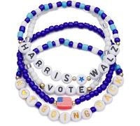 Braccialetti dell'amicizia fatti a mano con perline (confezione da 4) - Supporto per libertà, unità e resilienza, potenziare la tua voce e mostrare solidarietà