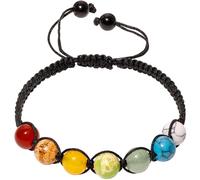 Braccialetti di Amicizia Fatti a Mano Cristalli spirituali della Corda Intrecciata Regolabili.