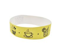 Braccialetti Di Carta Per Eventi. 100 pezzi durevoli.ama Braccialetti Tyvek® con chiusura adesiva e impermeabili. Braccialetti Colorati. Braccialetti Bambini E Adulti (OSPITALITÀ, GIALLO)