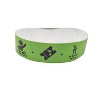 Braccialetti Di Carta Per Eventi. 100 pezzi durevoli.ama Braccialetti Tyvek® con chiusura adesiva e impermeabili. Braccialetti Colorati. Braccialetti Bambini E Adulti (FESTIVAL, VERDE)