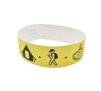 Braccialetti Di Carta Per Eventi. 100 pezzi durevoli.ama Braccialetti Tyvek® con chiusura adesiva e impermeabili. Braccialetti Colorati. Braccialetti Bambini E Adulti (COMPEGGIO, GIALLO)