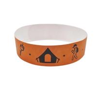 Braccialetti Di Carta Per Eventi. 100 pezzi durevoli.ama Braccialetti Tyvek® con chiusura adesiva e impermeabili. Braccialetti Colorati. Braccialetti Bambini E Adulti (CAMPEGGIO, ARANCIONE)
