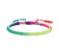 Braccialetti Di Corda,Braccialetto Dell'Amicizia Fatto A Mano Corda Arcobaleno Nodo Portafortuna Weave Gioielli Alla Moda Bracciali Bff Braccialetto Regolabile Alla Caviglia Portafortuna Per Regalo