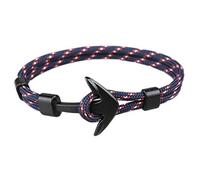 Braccialetti di Filo di Colore Nero Moda Bracciale da Uomo con Catena in Corda di Paracord Ganci Sportivi in Metallo Attractive And Fashion