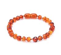 Braccialetti di Gioielli Ambra per Lui e per lei, Vere Pietre Naturali, Braccialetto Elastico, 8 mm, Ottimo Regalo per Le Donne, 15 cm Rubinetti Domestici
