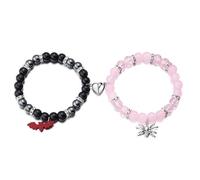 Braccialetti di Halloween Braccialetti di corrispondenza per coppie Braccialetti dell'amicizia Coppie Spider Bat Braccialetti di corrispondenza Cuore Perline Braccialetti elasticizzati Coppie di