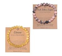 Braccialetti Di Perle 2 Pezzi, Braccialetti Semplici, Braccialetti Di Perle Di Cristallo, Braccialetti Di Pietre Da Donna, Gioielli Da Donna, Accessori Di Abbigliamento