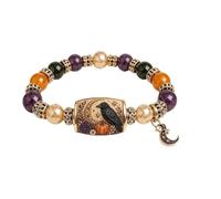 Braccialetti di perle di Halloween con ciondolo fantasma e gioiello carino | Bracciale da polso Costume per donne e ragazze e amiche per le vacanze di Natale, Ringraziamento Cosplay